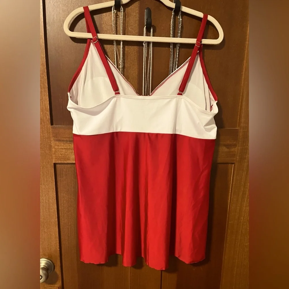 Size Floral Cami Tankini Top - Picture 3 of 8